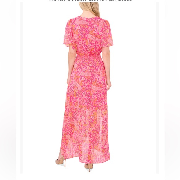 CeCe size medium flutter sleeve maxi new - Picture 2 of 4